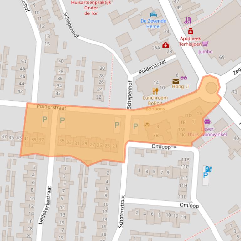 Kaart van postcodegebied 4844BG.