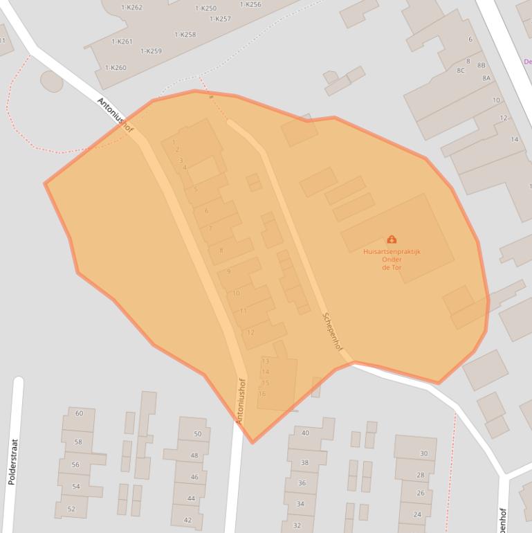 Kaart van postcodegebied 4844BM.