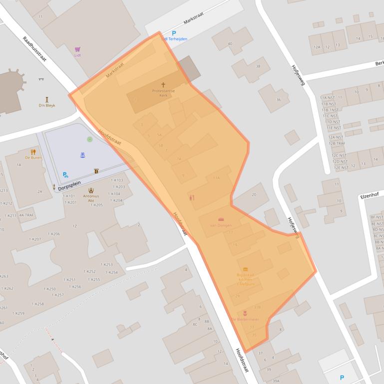 Kaart van postcodegebied 4844CA.