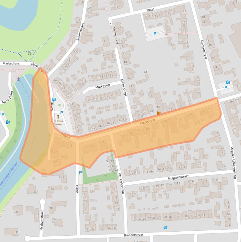 Kaart van postcodegebied 4844CP.