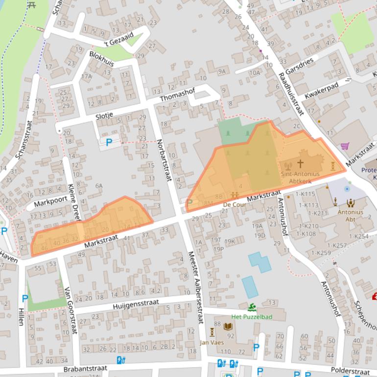 Kaart van postcodegebied 4844CR.