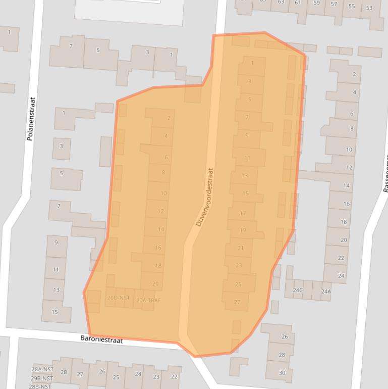 Kaart van postcodegebied 4844CW.