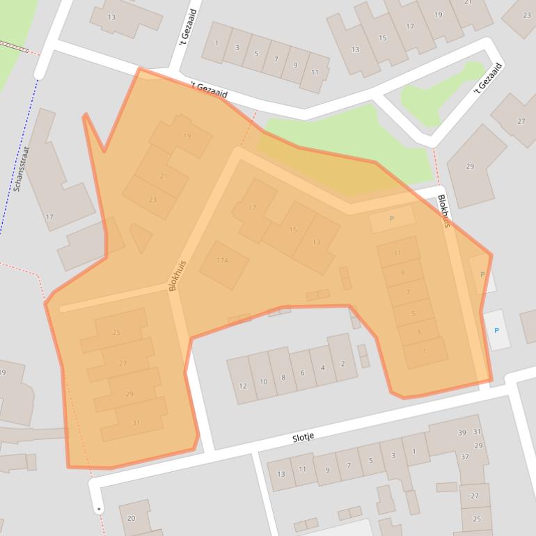 Kaart van postcodegebied 4844DG.