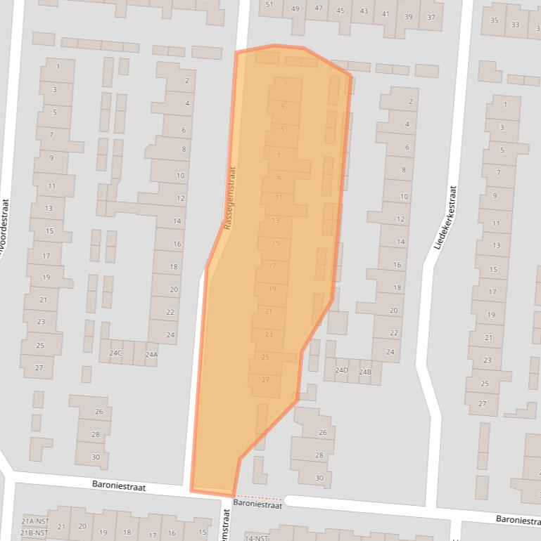 Kaart van postcodegebied 4844EA.