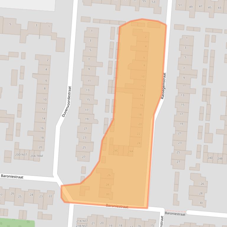 Kaart van postcodegebied 4844EB.