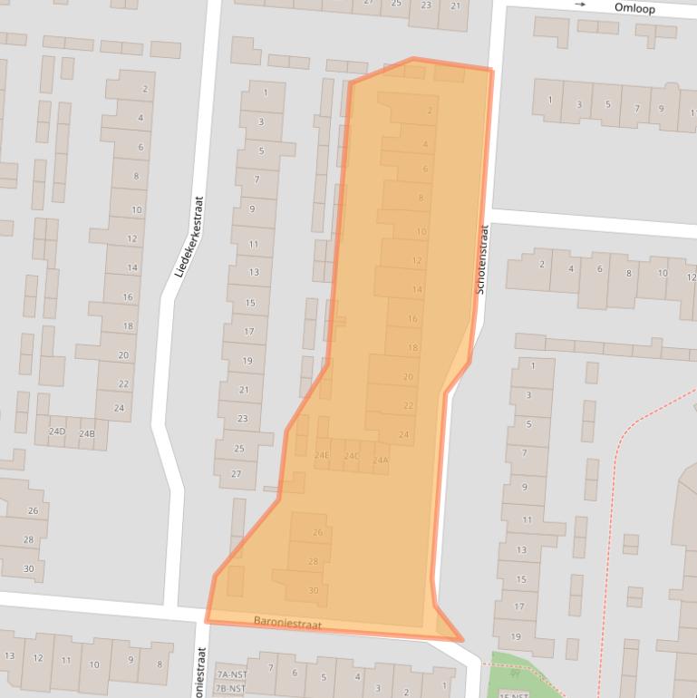 Kaart van postcodegebied 4844EG.