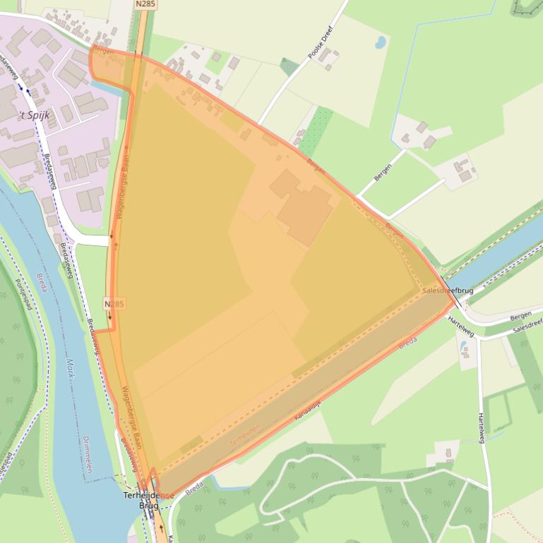 Kaart van postcodegebied 4844EN.