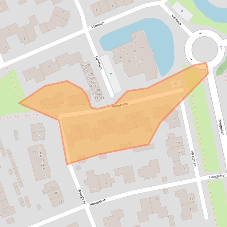 Kaart van postcodegebied 4844HE.