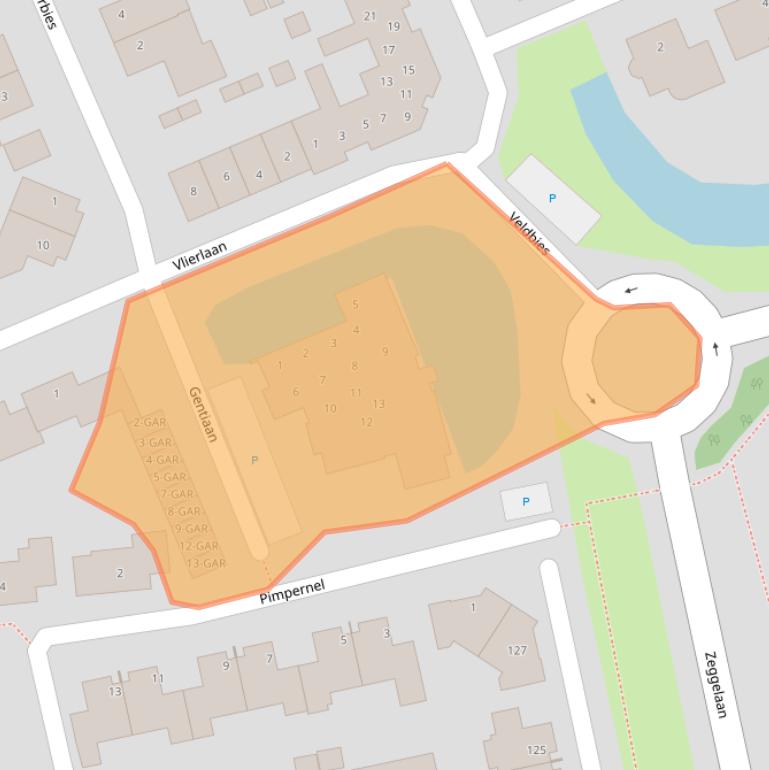 Kaart van postcodegebied 4844HL.