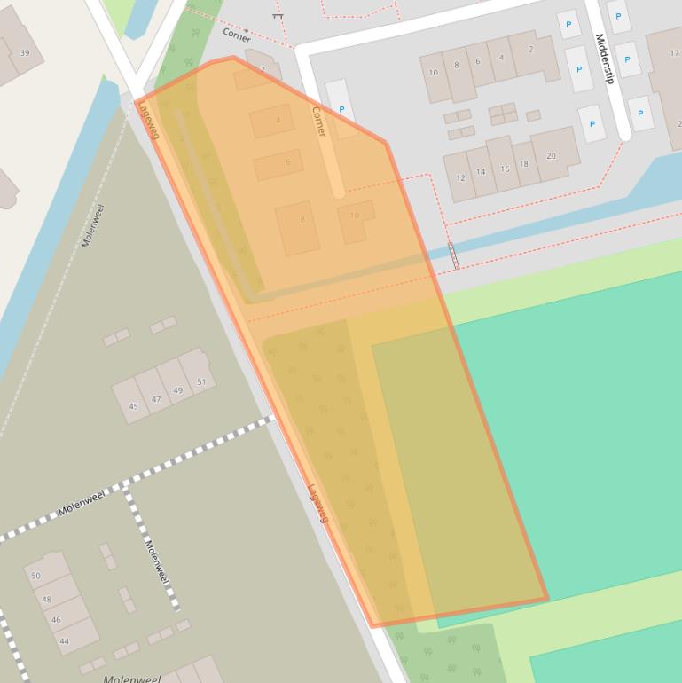 Kaart van postcodegebied 4844HX.