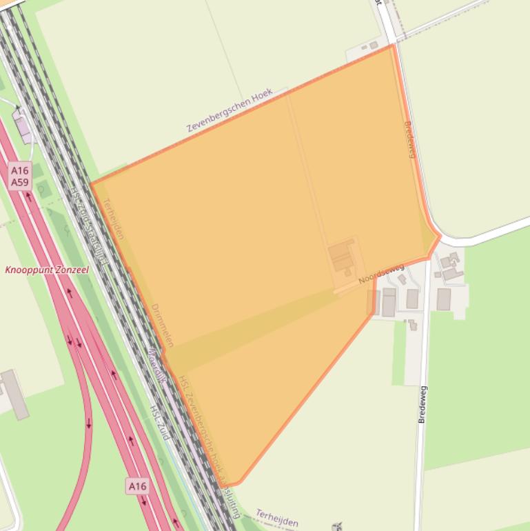 Kaart van postcodegebied 4844PB.