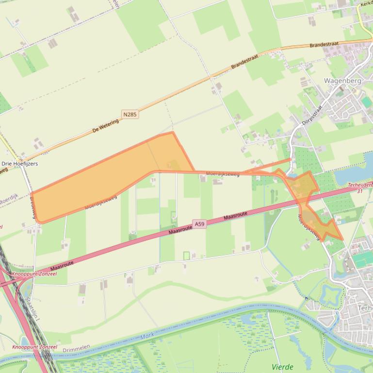 Kaart van postcodegebied 4844PD.