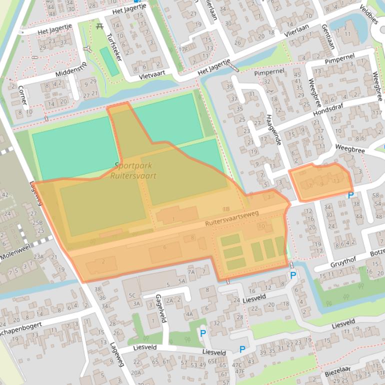 Kaart van postcodegebied 4844PH.