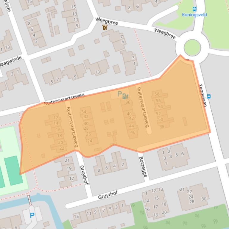 Kaart van postcodegebied 4844PJ.