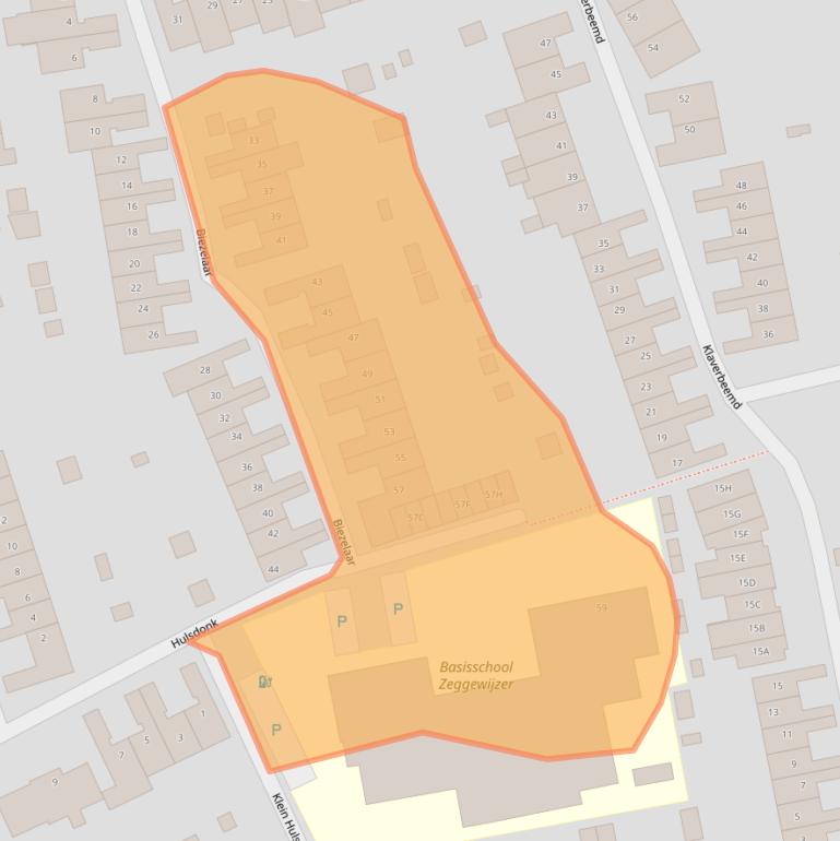 Kaart van postcodegebied 4844RD.