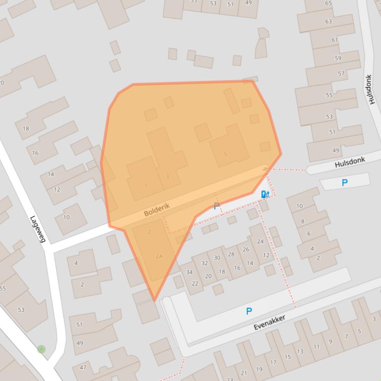 Kaart van postcodegebied 4844RL.