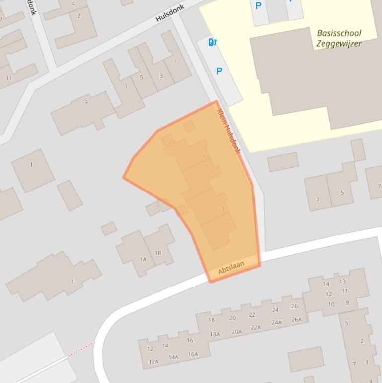 Kaart van postcodegebied 4844RV.