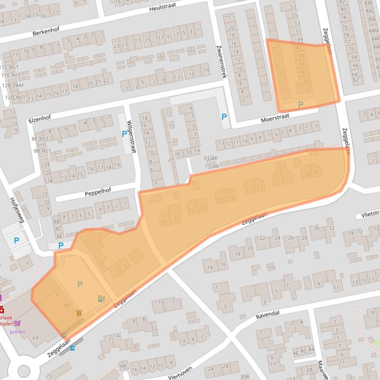 Kaart van postcodegebied 4844SB.