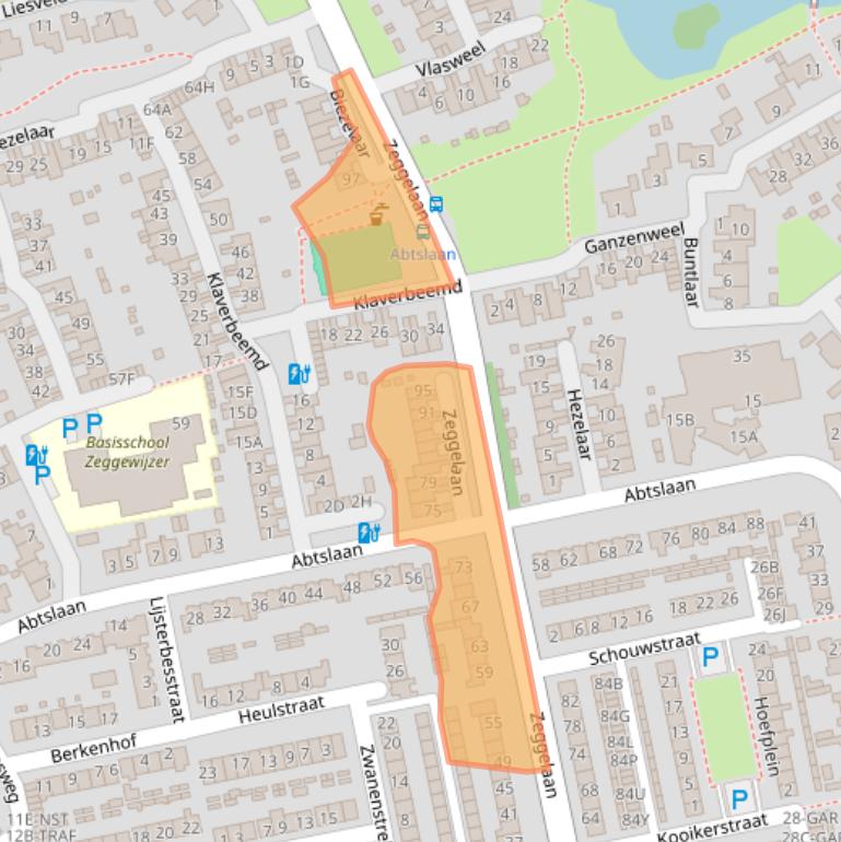 Kaart van postcodegebied 4844SC.