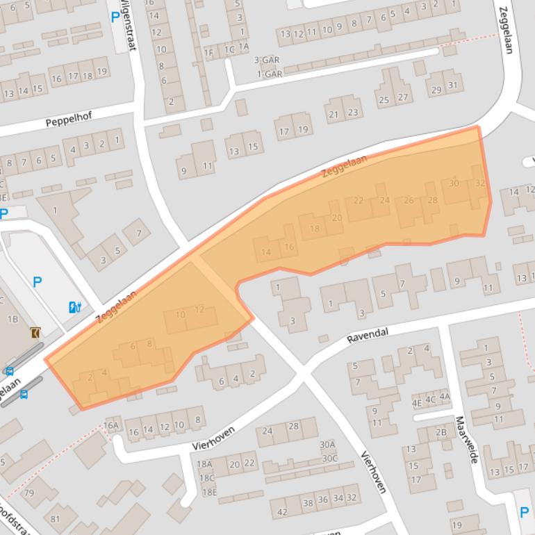 Kaart van postcodegebied 4844SH.