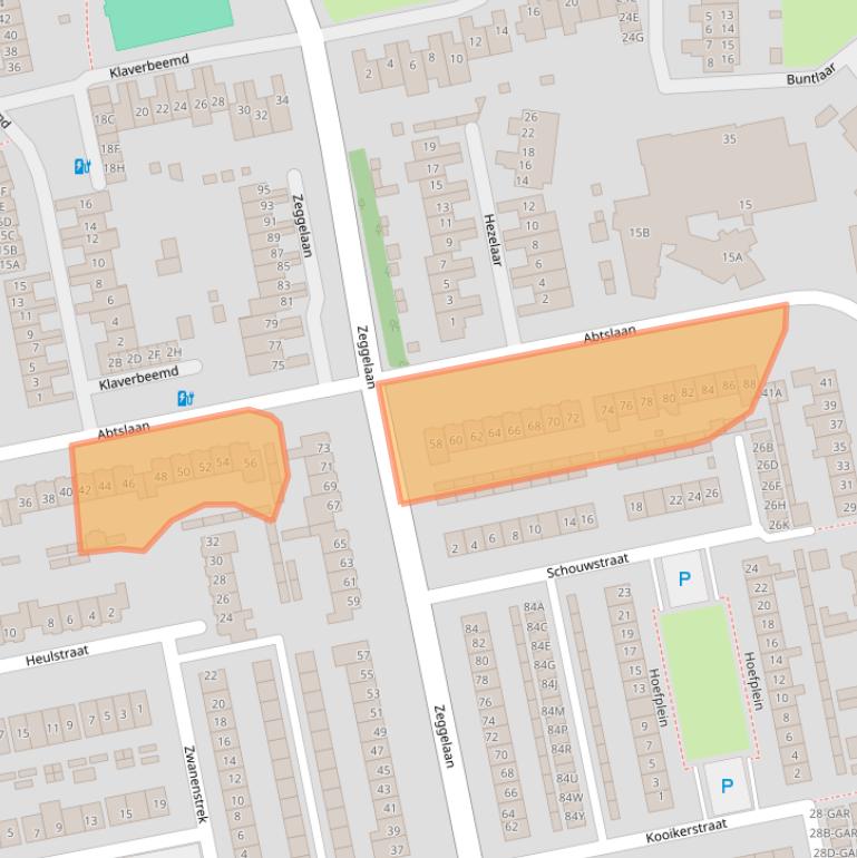 Kaart van postcodegebied 4844SP.