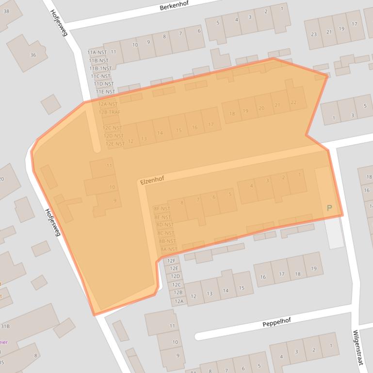 Kaart van postcodegebied 4844TA.