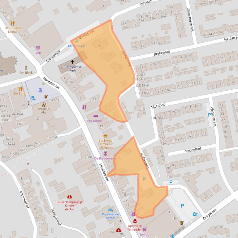 Kaart van postcodegebied 4844TC.