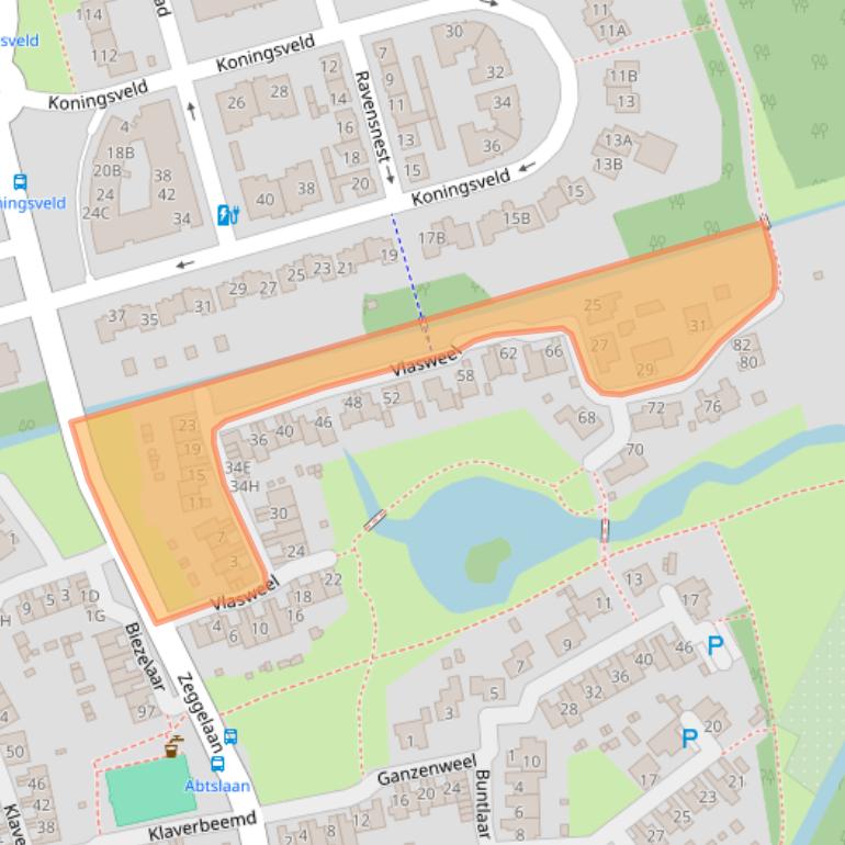 Kaart van postcodegebied 4844TE.