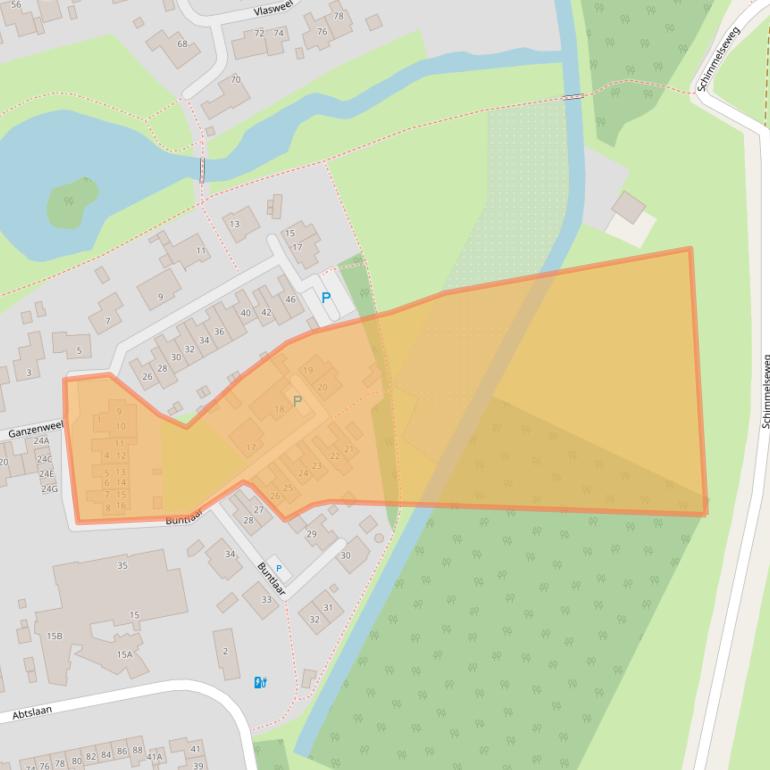 Kaart van postcodegebied 4844TL.