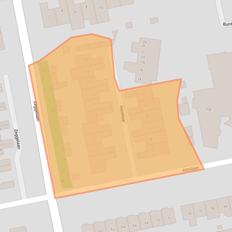 Kaart van postcodegebied 4844TM.