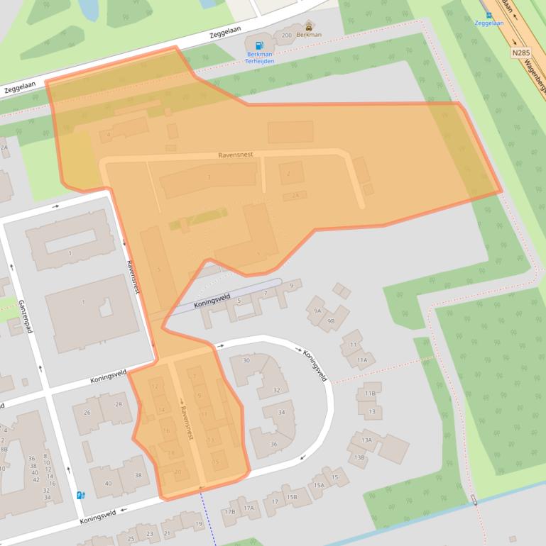 Kaart van postcodegebied 4844TT.