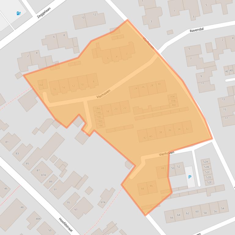 Kaart van postcodegebied 4844VC.