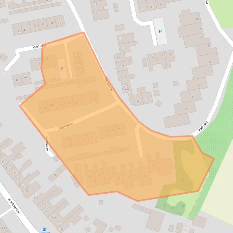 Kaart van postcodegebied 4844VD.