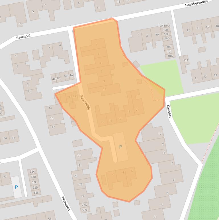 Kaart van postcodegebied 4844VH.