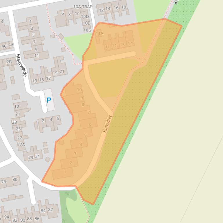 Kaart van postcodegebied 4844VK.