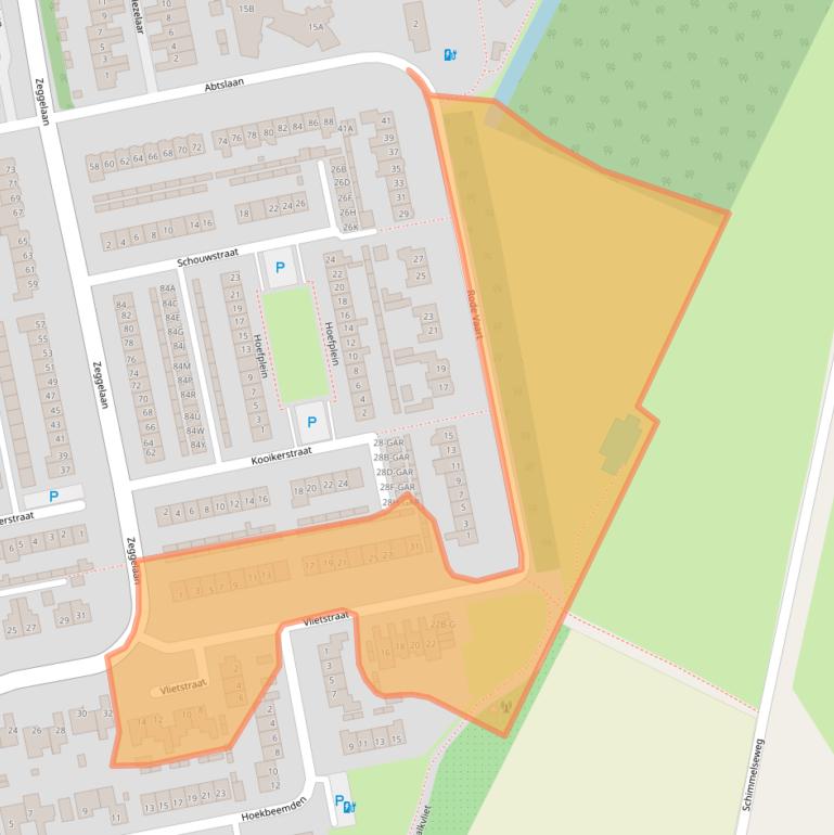 Kaart van postcodegebied 4844VM.