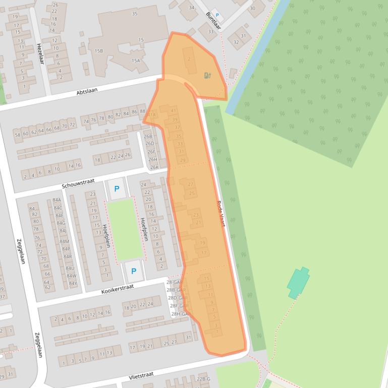 Kaart van postcodegebied 4844VN.