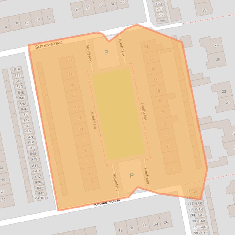 Kaart van postcodegebied 4844VR.