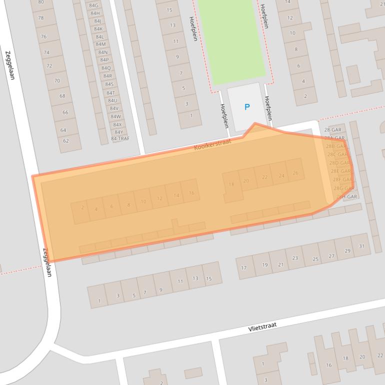 Kaart van postcodegebied 4844VS.