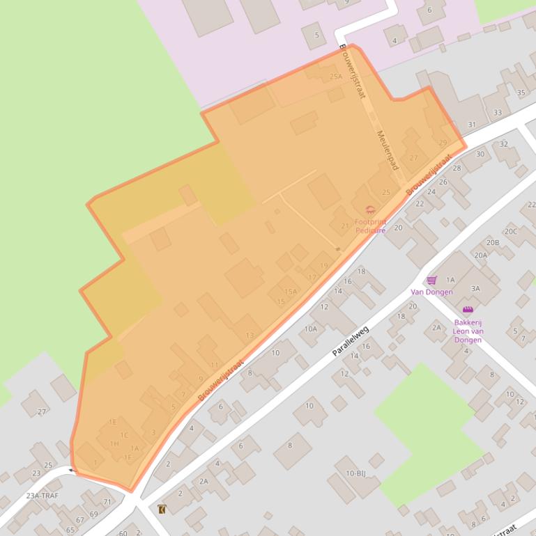 Kaart van postcodegebied 4845CL.