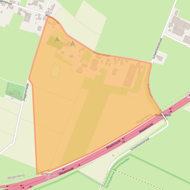 Kaart van postcodegebied 4845CX.