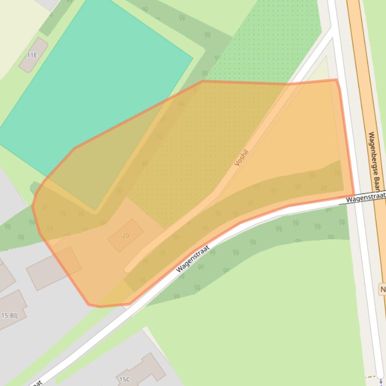 Kaart van postcodegebied 4845DB.