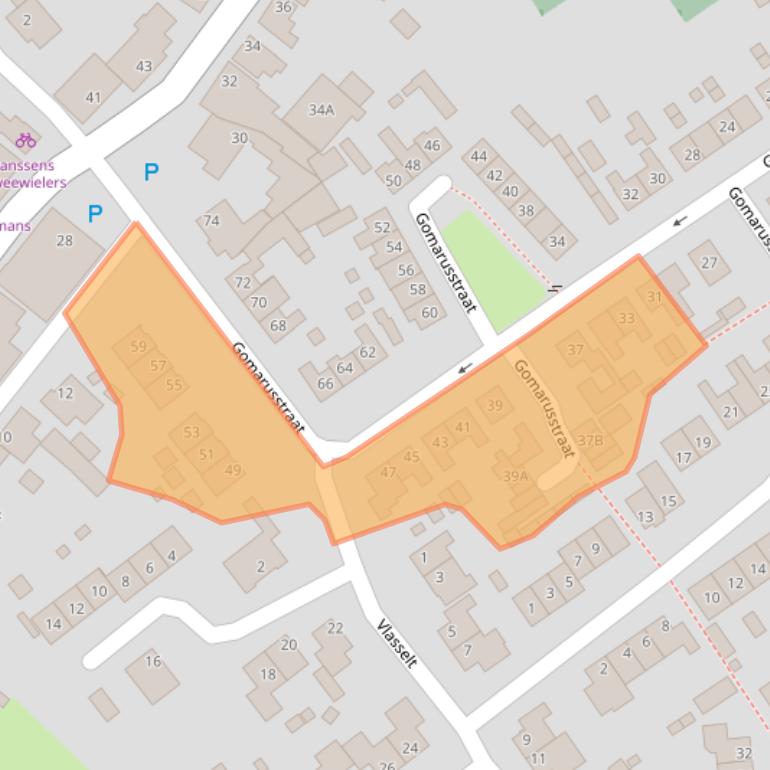 Kaart van postcodegebied 4845EG.