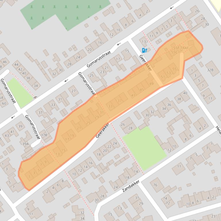 Kaart van postcodegebied 4845EP.