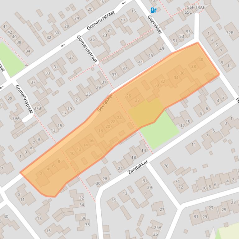 Kaart van postcodegebied 4845ES.