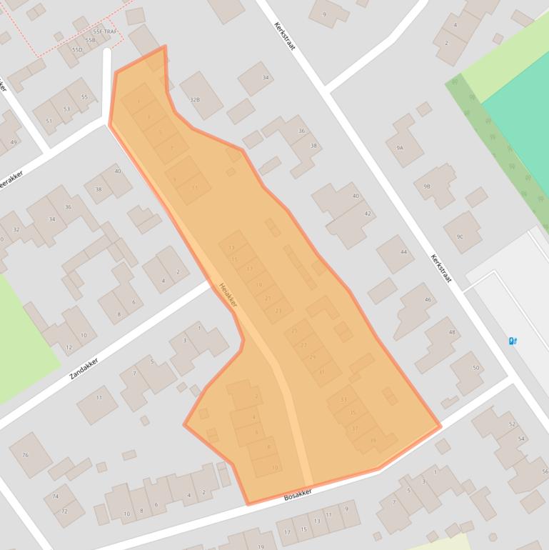 Kaart van postcodegebied 4845ET.