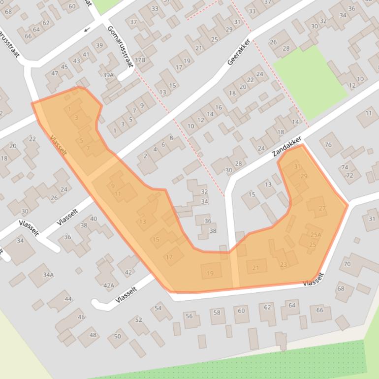 Kaart van postcodegebied 4845EV.