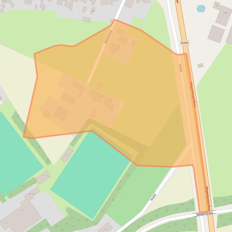 Kaart van postcodegebied 4845EX.