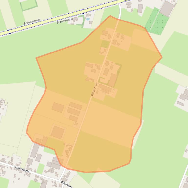 Kaart van postcodegebied 4845PK.