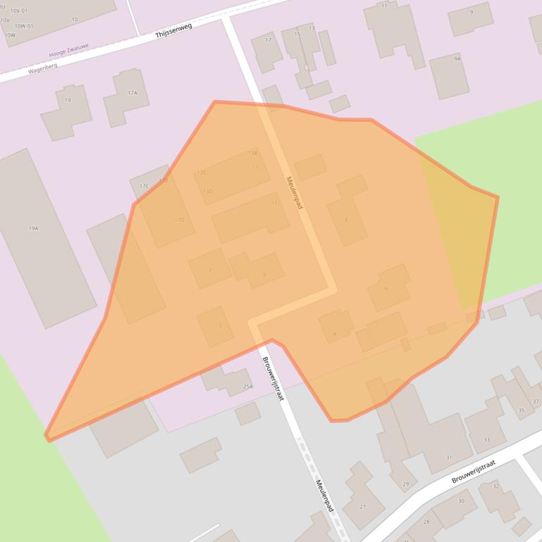 Kaart van postcodegebied 4845PP.